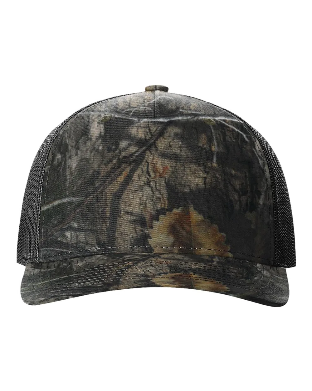 Richardson Printed Five-Panel Trucker Cap Mossy Oak Country DNA/ Black