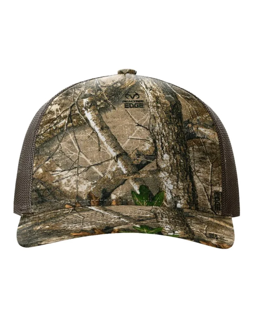 Richardson Printed Five-Panel Trucker Cap Realtree Edge/ Brown