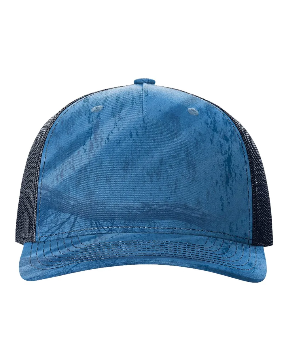 Richardson Printed Five-Panel Trucker Cap Realtree Fishing Light Blue/ Navy