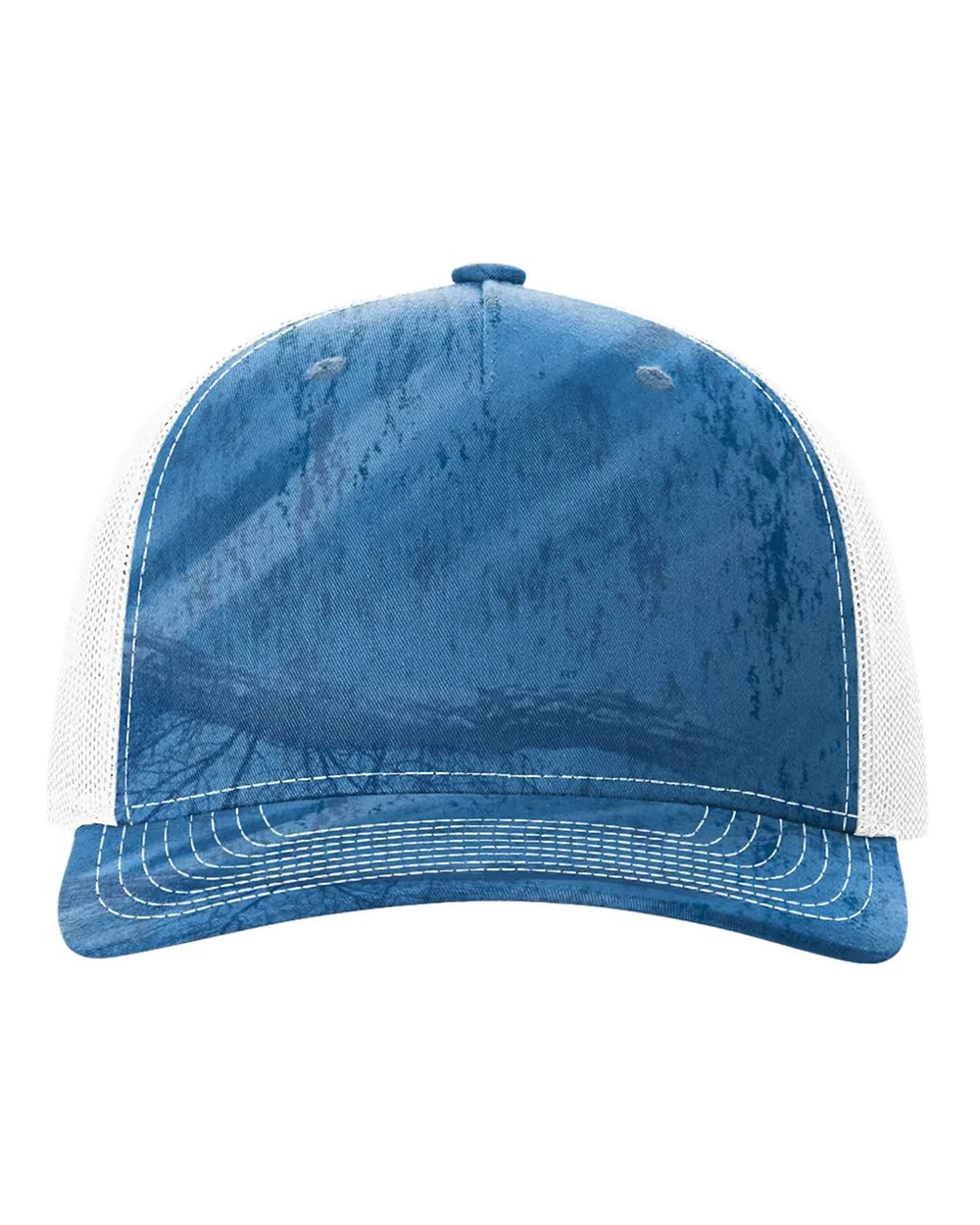 Richardson Printed Five-Panel Trucker Cap Realtree Fishing Light Blue/ White