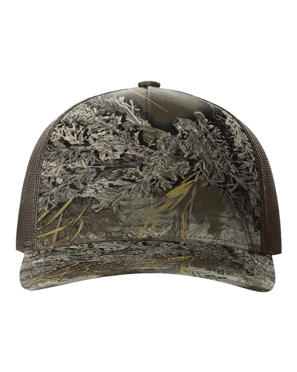 Richardson Printed Five-Panel Trucker Cap Realtree Max-1/ Brown