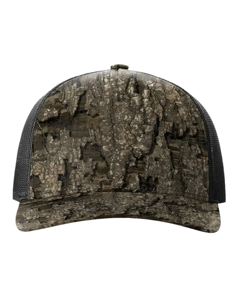 Richardson Printed Five-Panel Trucker Cap Realtree Timber/ Black
