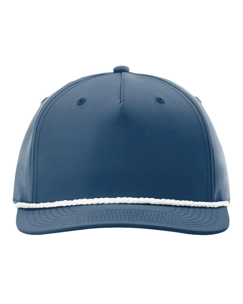 Richardson Five-Panel Rope Cap Light Blue/ White