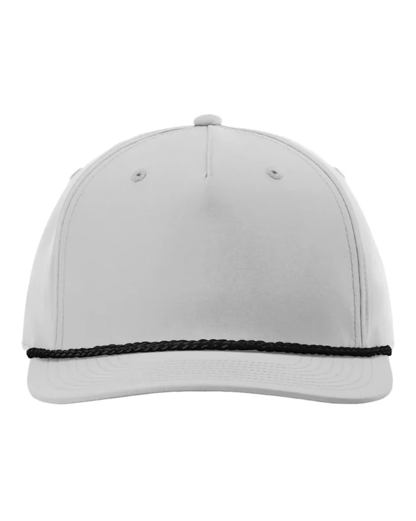 Richardson Five-Panel Rope Cap Light Grey/ Black