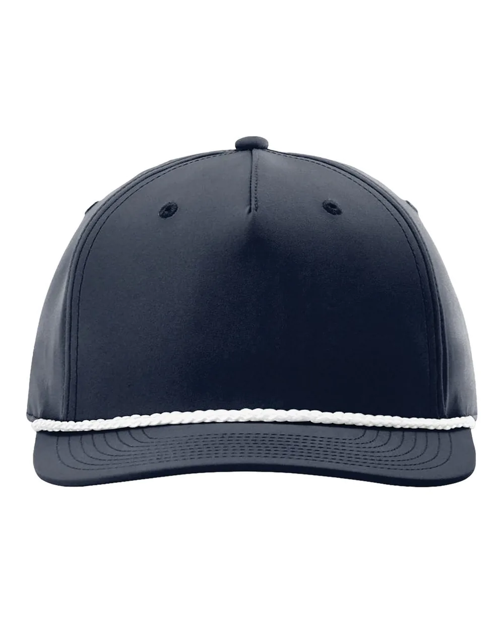 Richardson Five-Panel Rope Cap Navy/ White