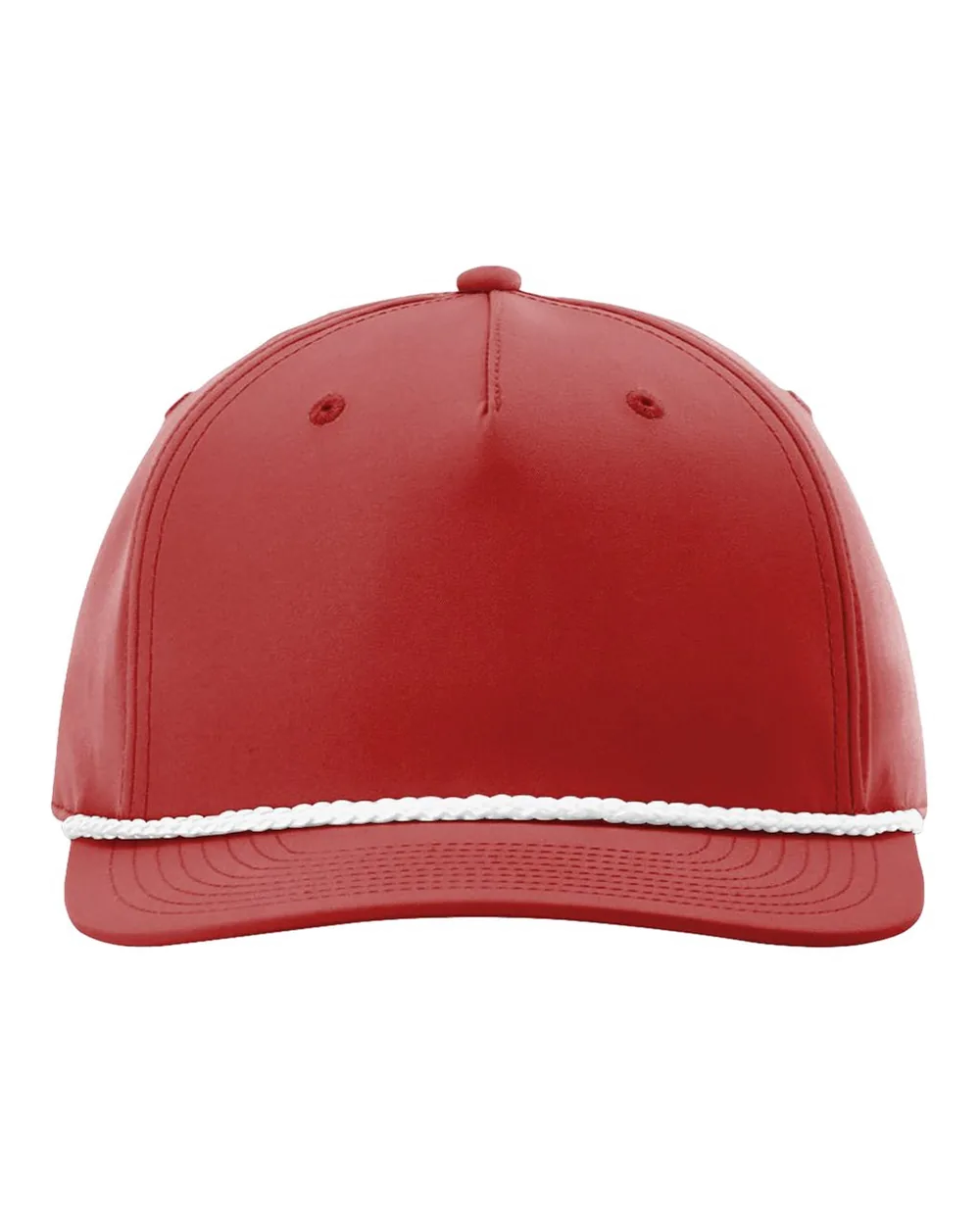 Richardson Five-Panel Rope Cap Red/ White