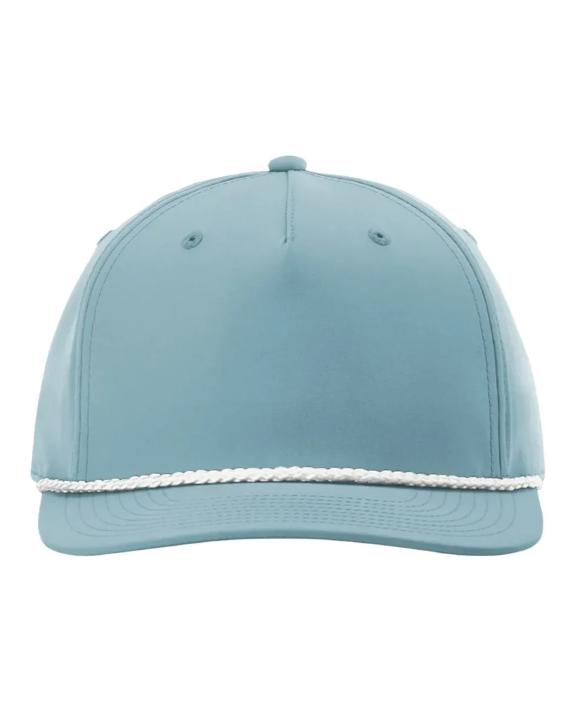 Richardson Five-Panel Rope Cap Smoke Blue/ White
