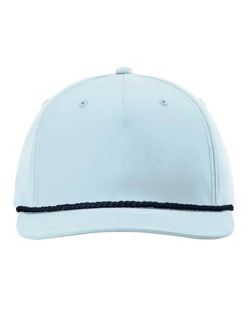 Richardson Five-Panel Rope Cap Soft Blue/ Navy