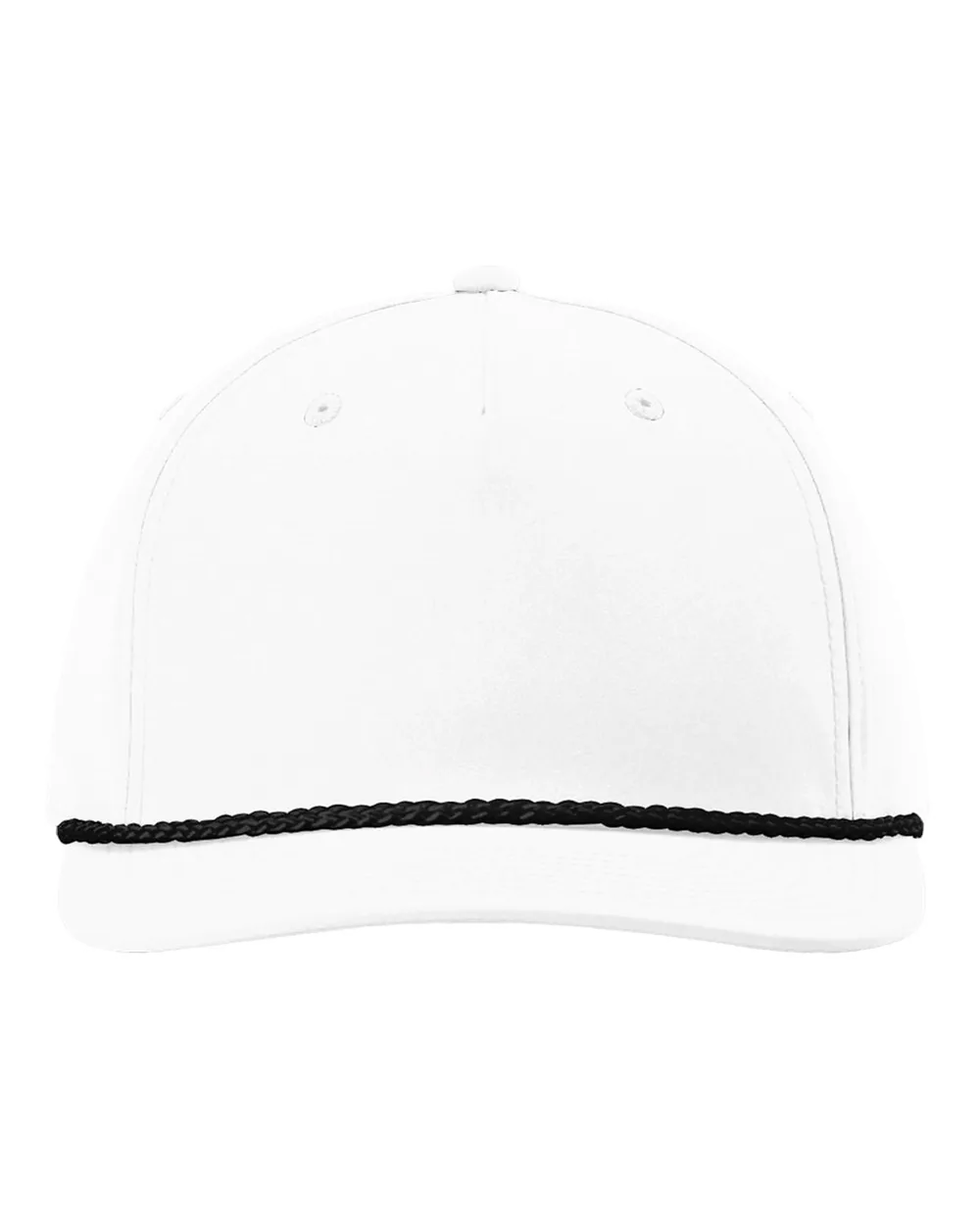Richardson Five-Panel Rope Cap White/Black