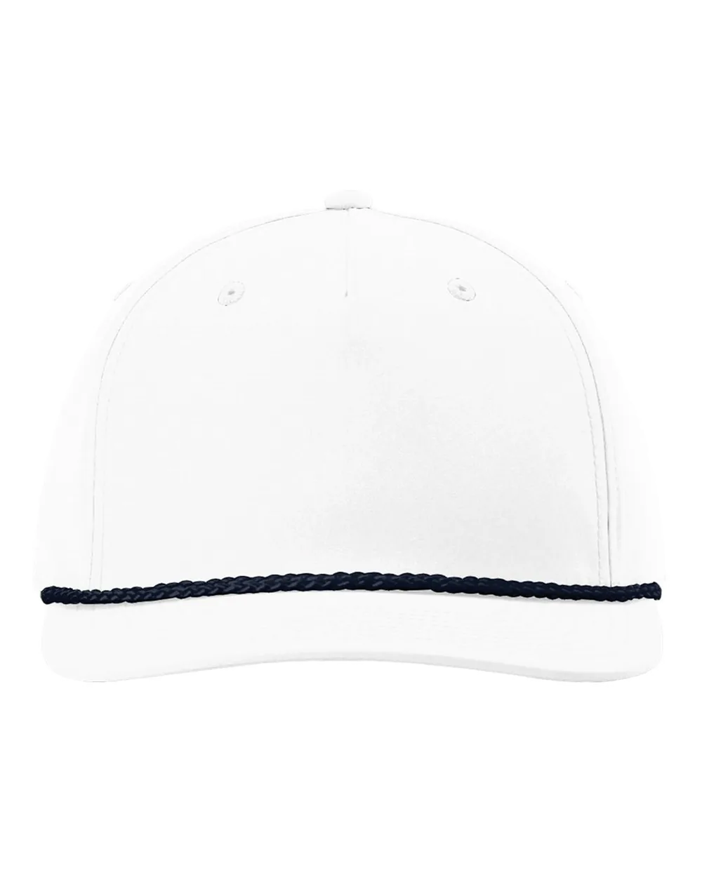 Richardson Five-Panel Rope Cap White/ Navy
