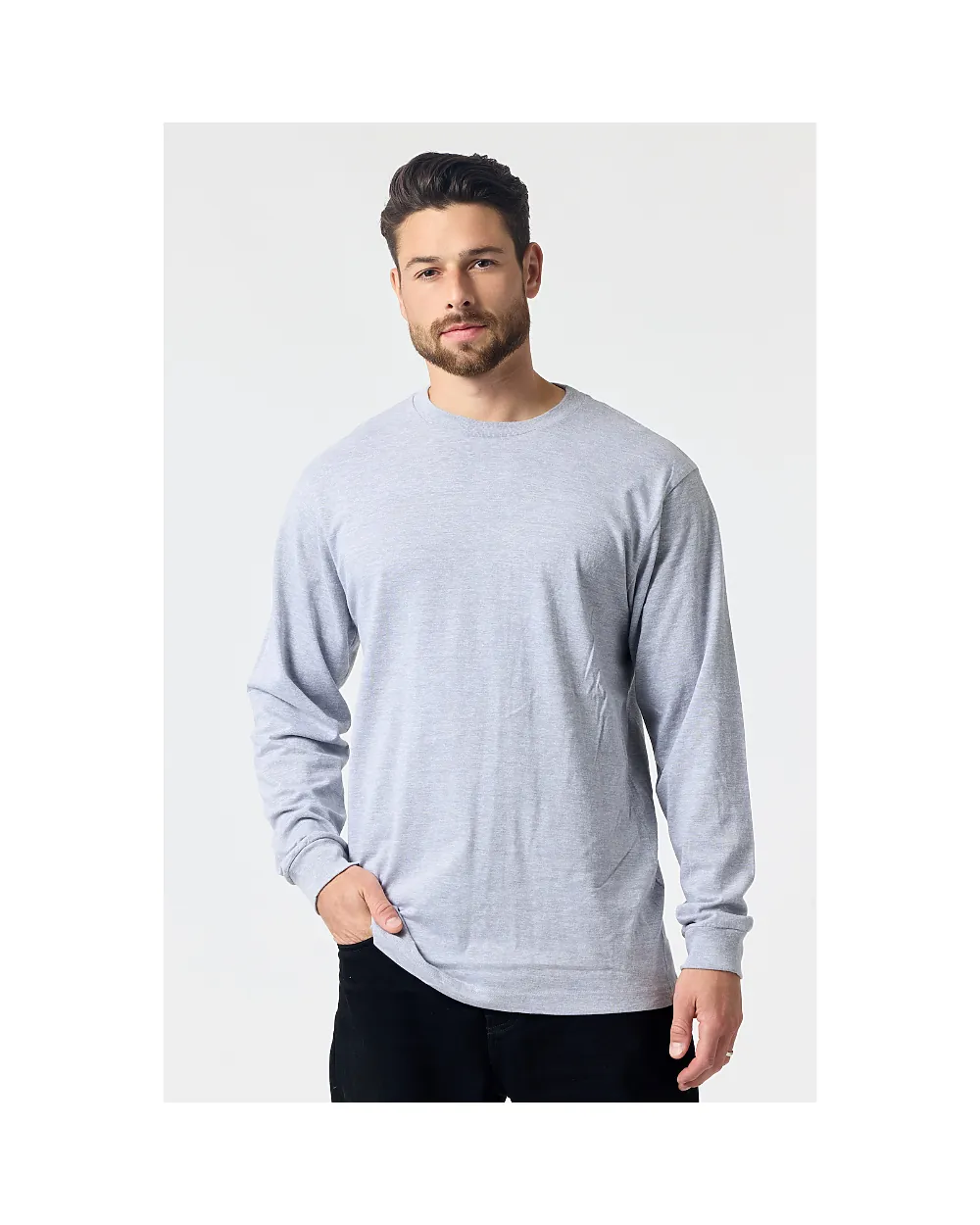 Smart Blanks Heavy Long Sleeve Heather Grey