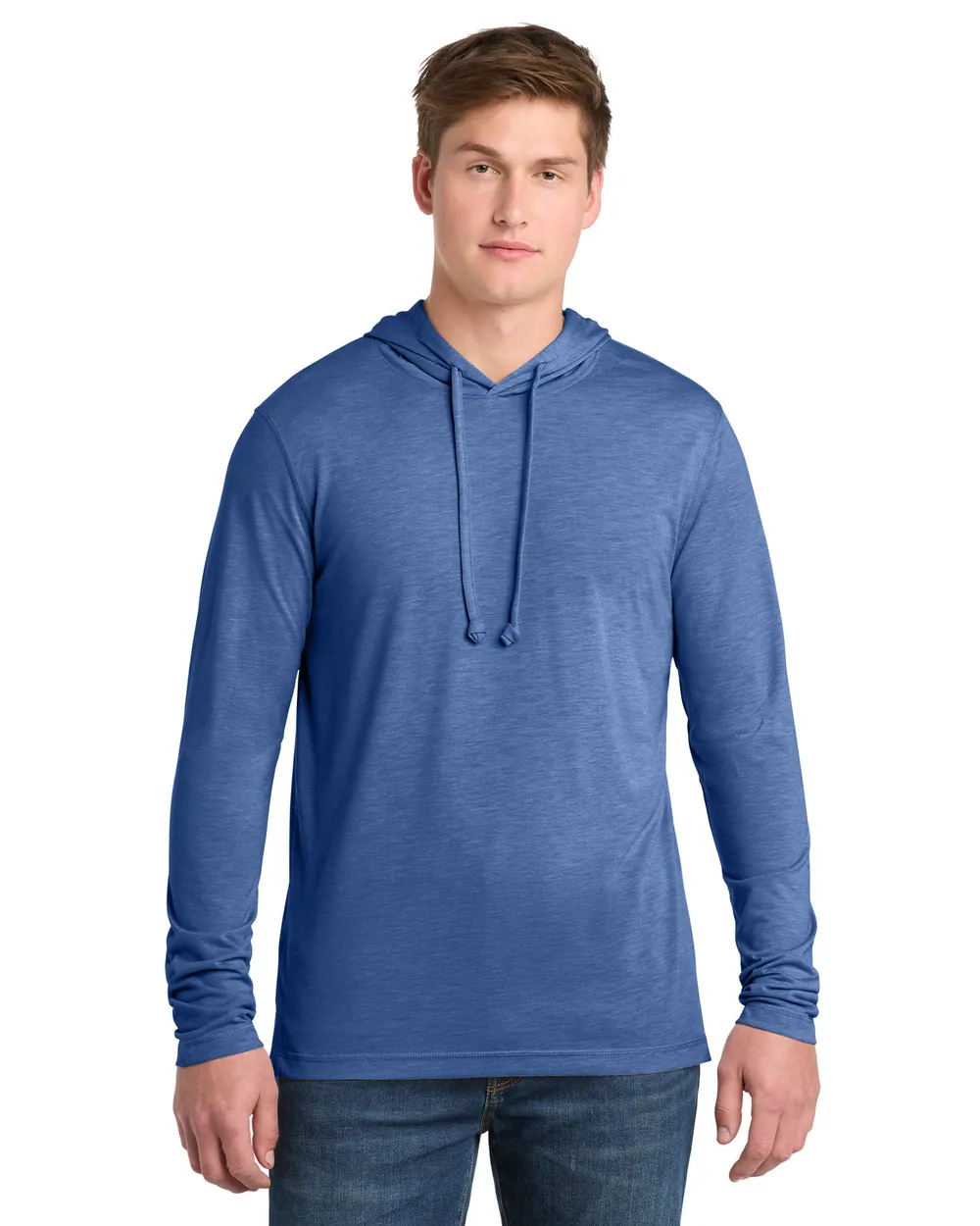 Sport-Tek Triblend Hooded Long Sleeve True Royal Heather
