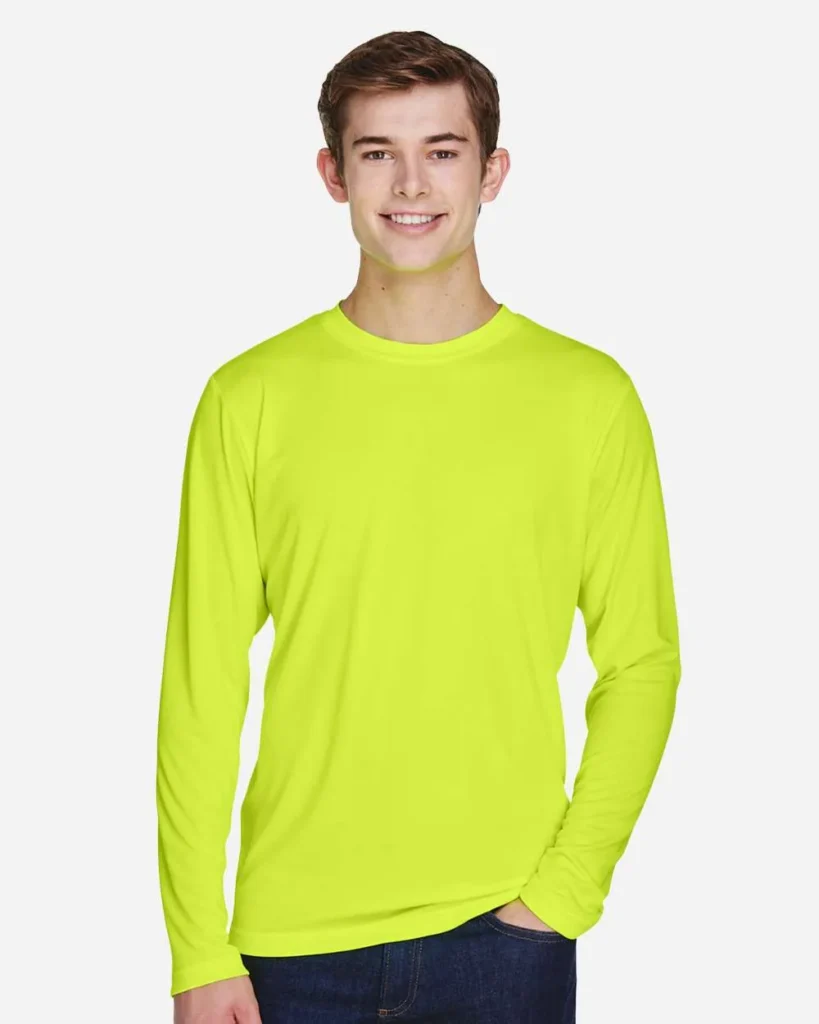 Team 365 Performance Long Sleeve Safety Yellow