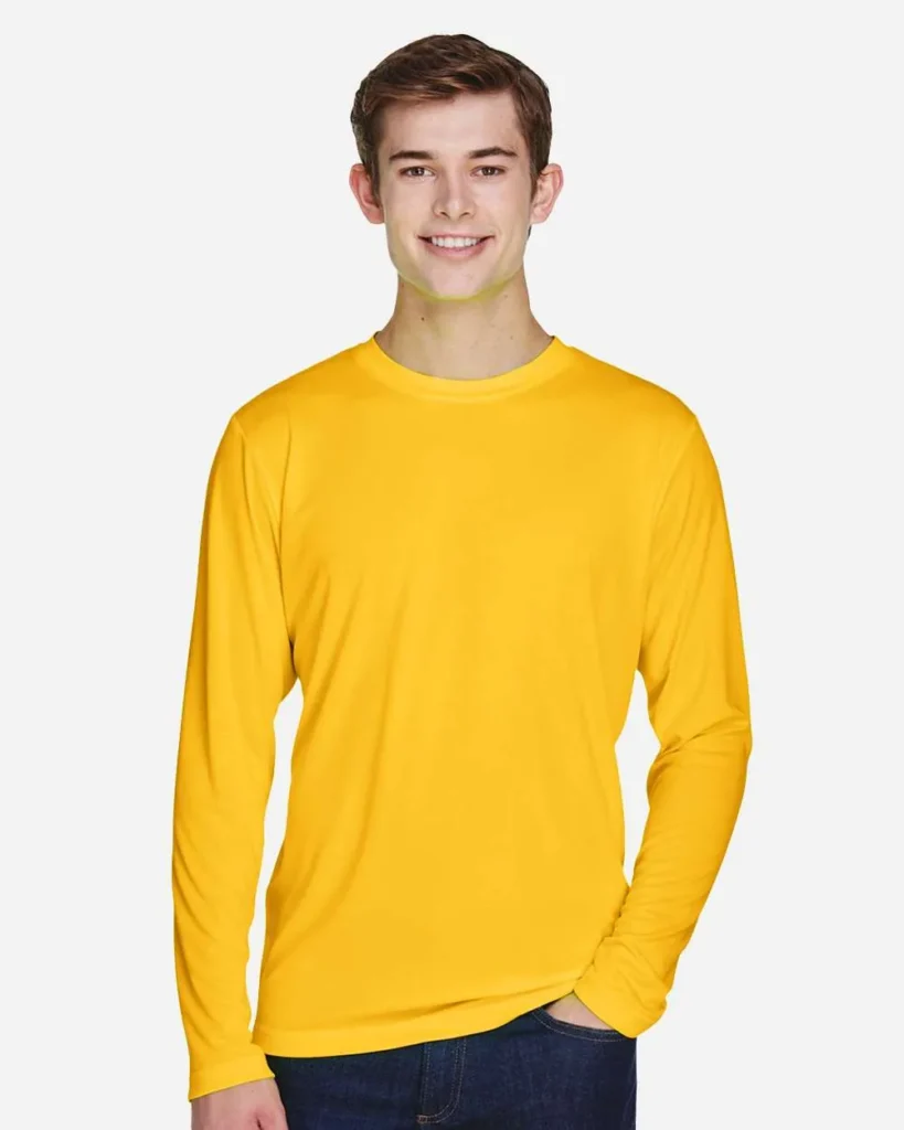 Team 365 Performance Long Sleeve Sport Athletic Gold