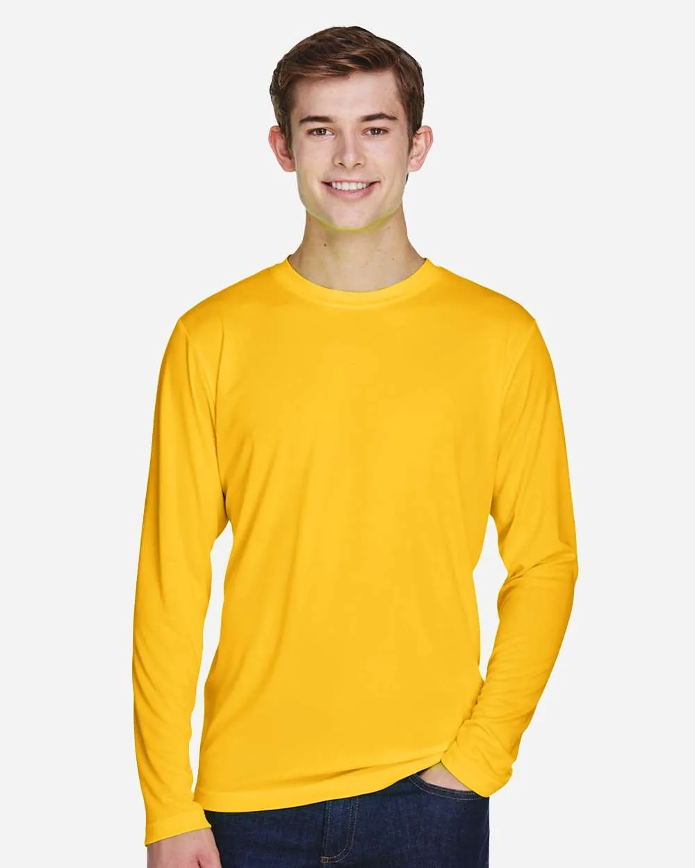 Team 365 Performance Long Sleeve Sport Athletic Gold