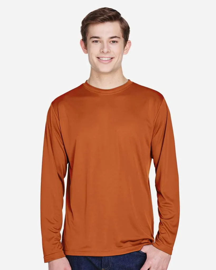 Team 365 Performance Long Sleeve Sport Burnt Orange