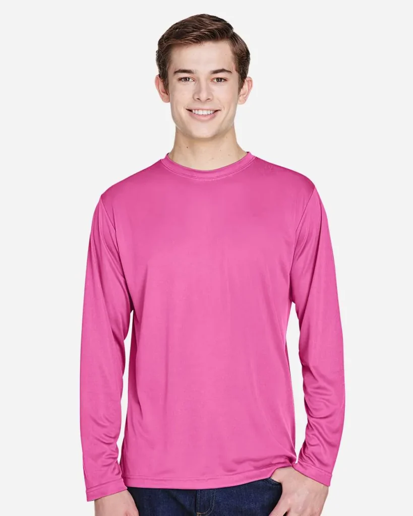 Team 365 Performance Long Sleeve Sport Charity Pink
