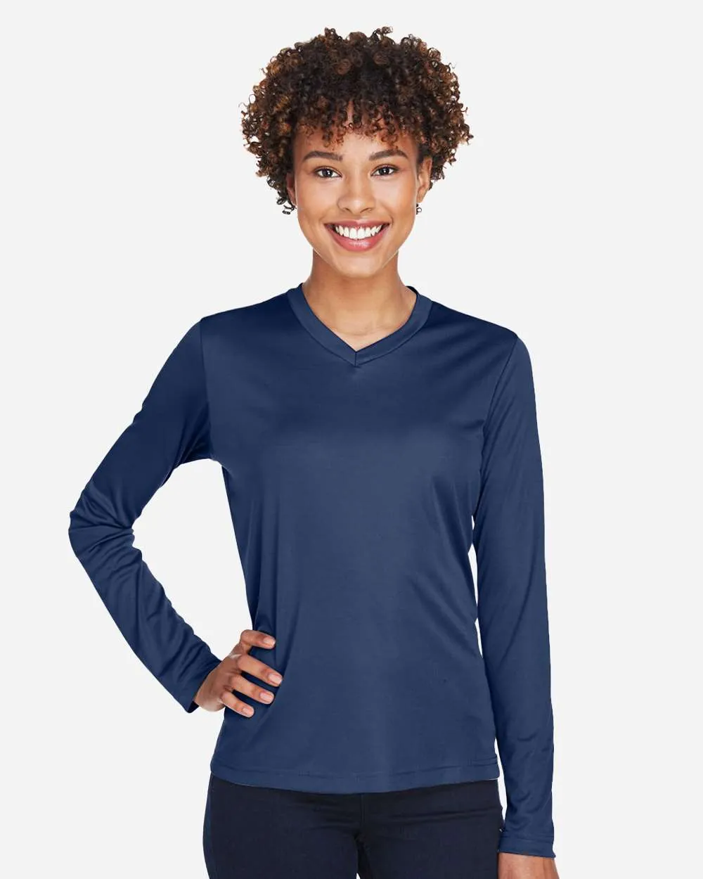 Team 365 Women's Performance Long Sleeve Sport Dark Navy