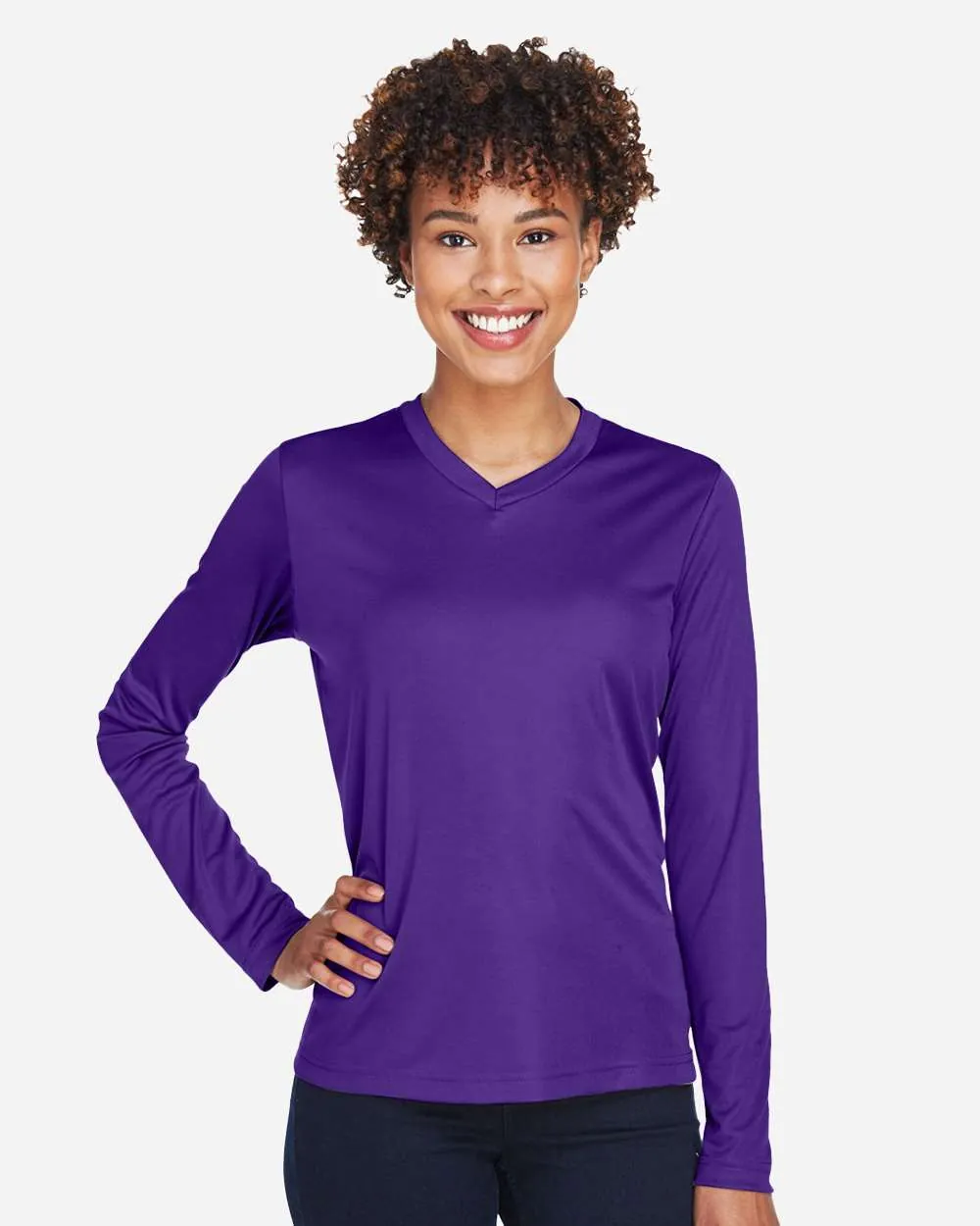 Team 365 Women's Performance Long Sleeve Sport Purple