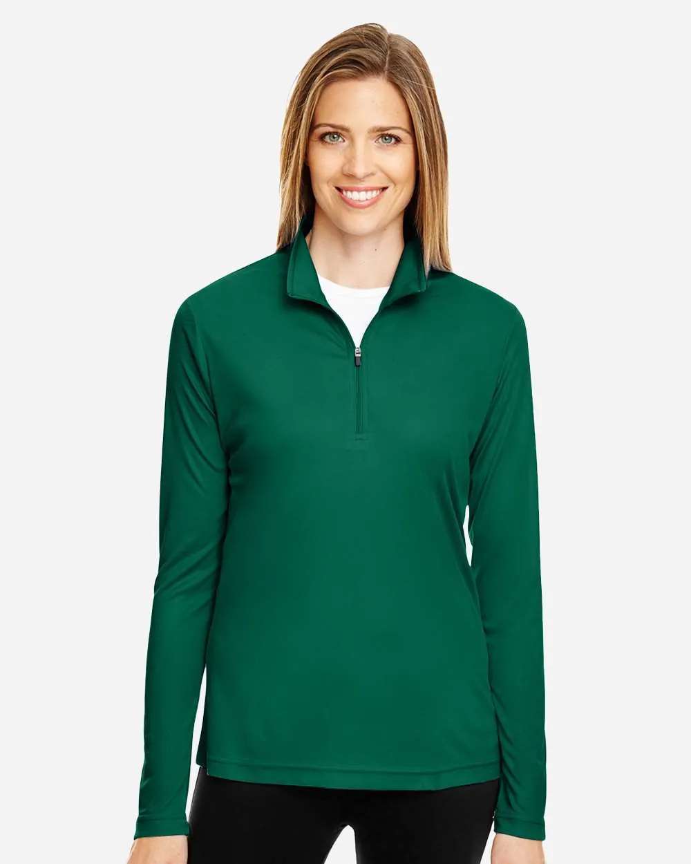 Team 365 Women's Performance Quater-Zip Pullover Sport Forest