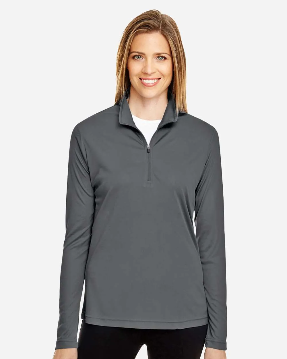 Team 365 Women's Performance Quater-Zip Pullover Sport Graphite