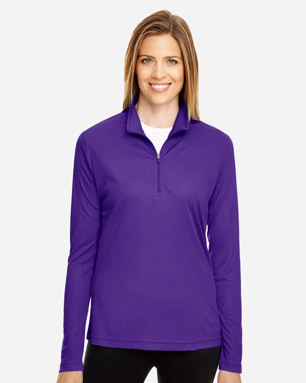 Team 365 Women's Performance Quater-Zip Pullover Sport Purple