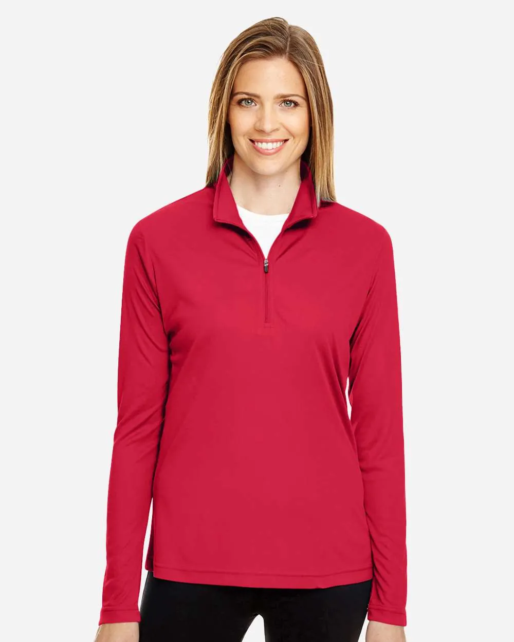 Team 365 Women's Performance Quater-Zip Pullover Sport Red